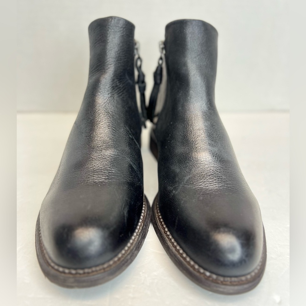 Franco Sarto Womens Hyla Black Leather Ankle Boots Size 8 Superb! Barely Worn..! - Picture 4 of 13